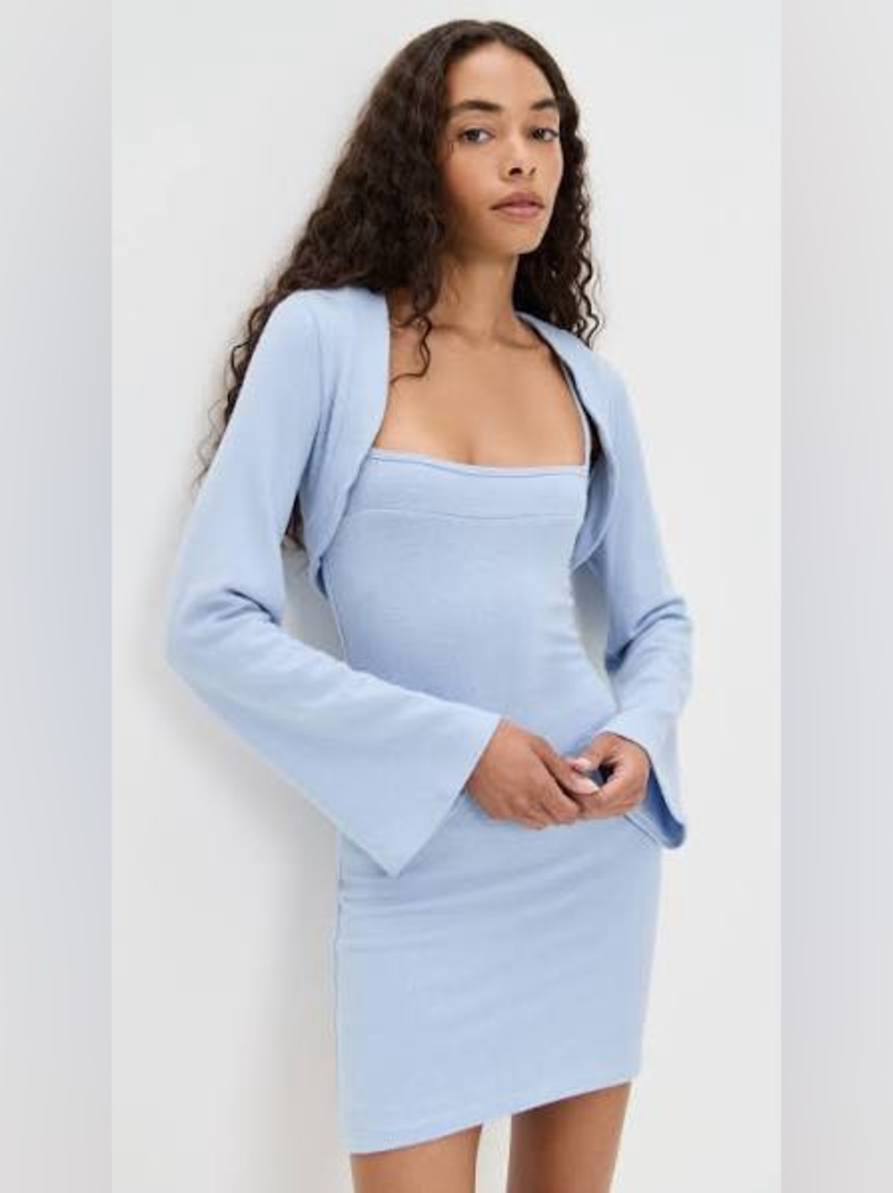 Reformation Chloe Knot Shrug Dress